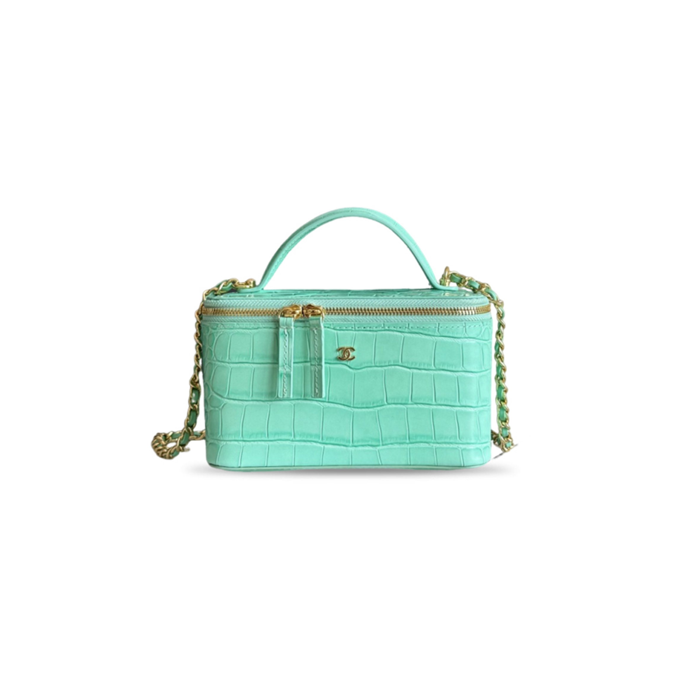 CHANEL SMALL TOP HANDLE LONG VANITY CASE (16.5*10*8cm)